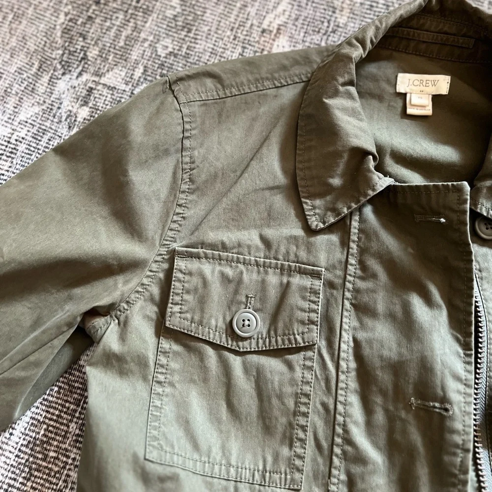 JCREW “Boyfriend Fatigue” Green 100% Cotton Jacket XS - Picture 6 of 11